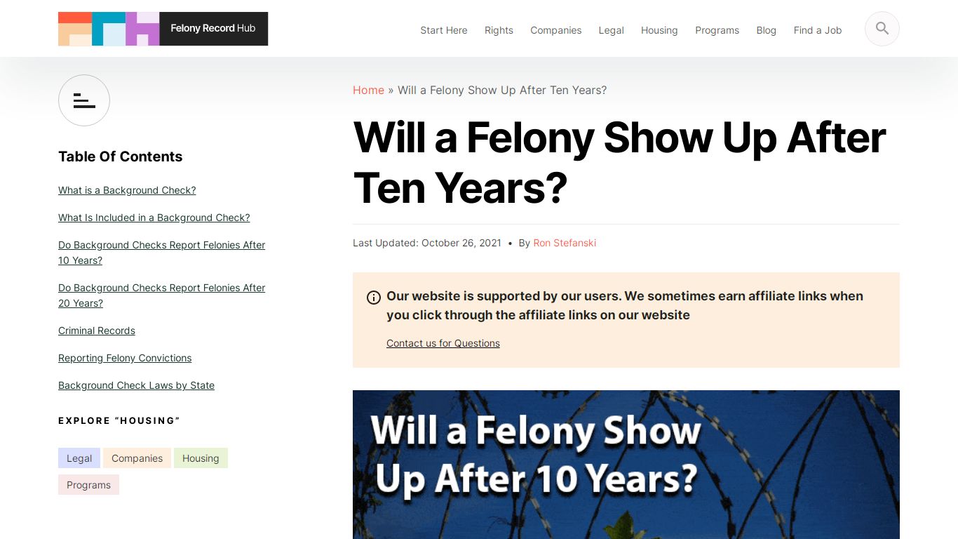 Will a Felony Show Up After Ten Years? | Felony Record Hub